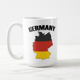 Tysklanda Karta - tyska Flagga - Deutschland Trave Kaffemugg
