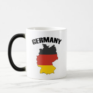 Tysklanda Karta - tyska Flagga - Deutschland Trave Magisk Mugg