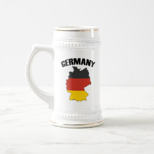 Tysklanda Karta - tyska Flagga - Deutschland Trave Sejdel