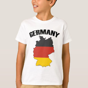 Tysklanda Karta - tyska Flagga - Deutschland Trave T Shirt