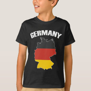 Tysklanda Karta - tyska Flagga - Deutschland Trave T Shirt