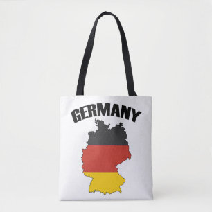 Tysklanda Karta - tyska Flagga - Deutschland Trave Tygkasse