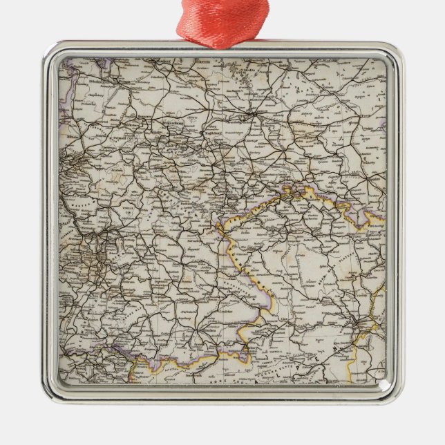 Tysklanda och neighboring länder julgransprydnad metall (Framsidan)