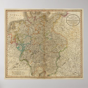 Tysklanda, Österrike, Böhmen Poster