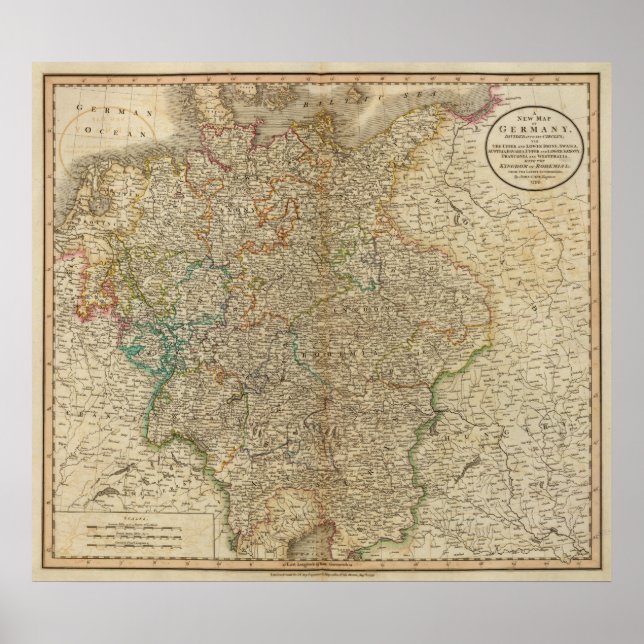 Tysklanda, Österrike, Böhmen Poster (Framsidan)