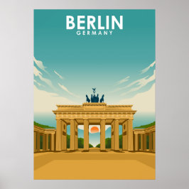 Tysklanda reseillustration i Berlin Poster