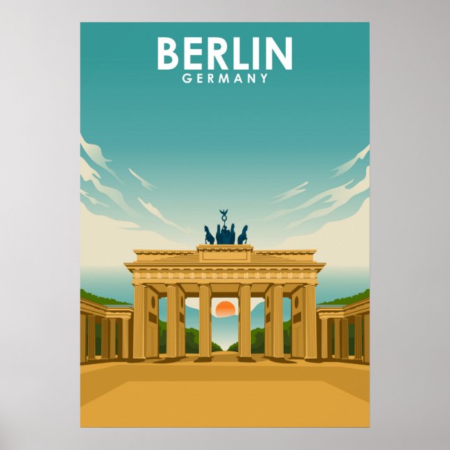 Tysklanda reseillustration i Berlin Poster (Framsidan)