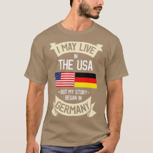 Tysklanda roots Germans Gift, amerikansk tysk Flag T Shirt