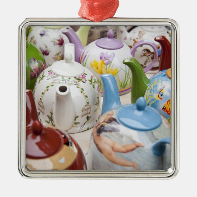 Tysklanda tekannor i Leipzig Julgransprydnad Metall (Framsidan)