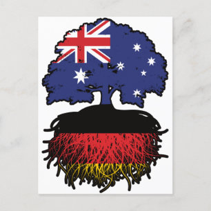 Tysklanda tyska Australiens Träd-rötter Vykort
