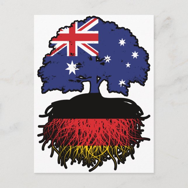 Tysklanda tyska Australiens Träd-rötter Vykort (Framsida)