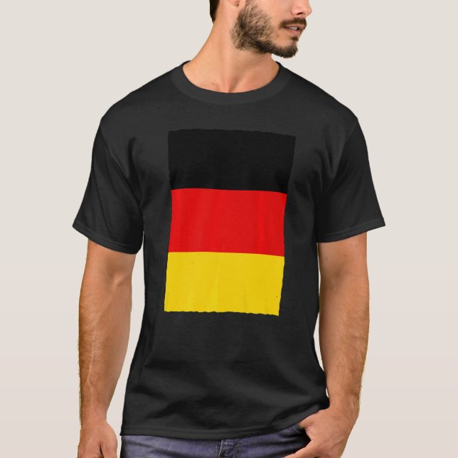 Tysklanda tyska Flagga T Shirt (Framsida)