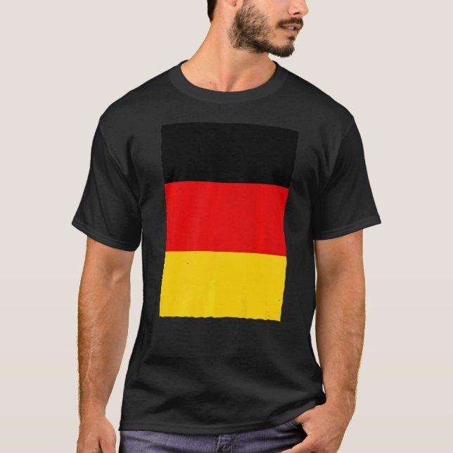 Tysklanda tyska Flagga T Shirt (Framsida)