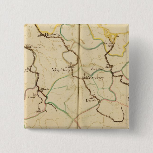 Tysklandare floder och dalgångar knapp (Framsida)