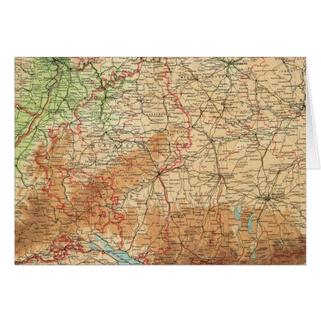 Tysklandare södra delen hälsningskort (Framsidan Horizontal)