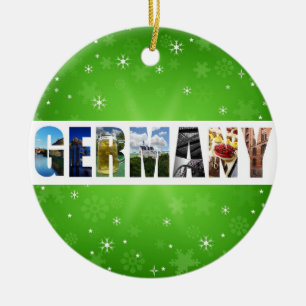 Tysklandare tyska resefoton jul julgransprydnad keramik