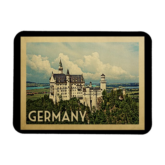 Tysklandare Vintage resor Magnet (Horisontell)