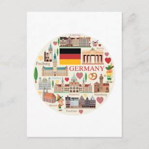 Tysklandet reser symboler vykort