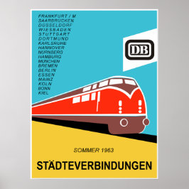 Tysklands federala järnvägar 1963 affisch