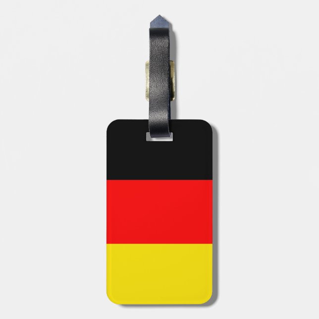 Tysklands flagga bagagebricka (Baksidan Lodrät)
