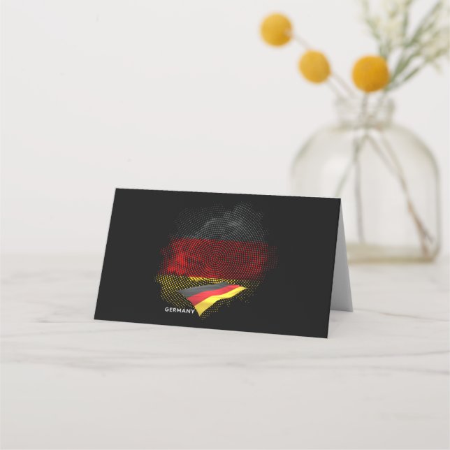 Tysklands flagga placeringskort (Framsida)