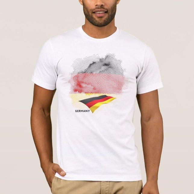 Tysklands flagga t shirt (Framsida)