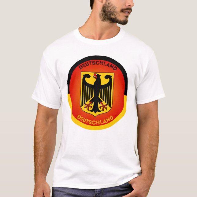 Tysklands statsvapen cirkelform t shirt (Framsida)