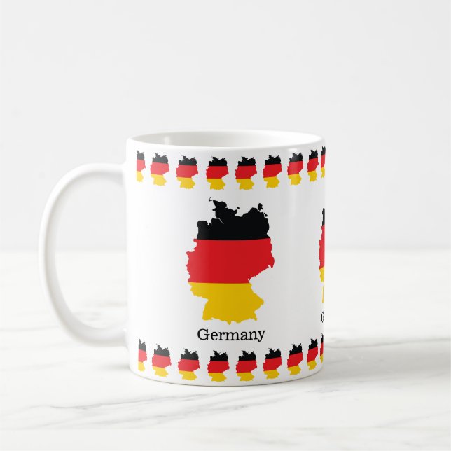 Tysklandsflagga i kartdesign för souvenirer kaffemugg (Vänster)