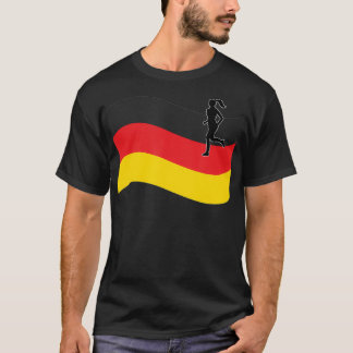 Tysklandsflaggas löpargrafiska Tyskland Löpning S T Shirt