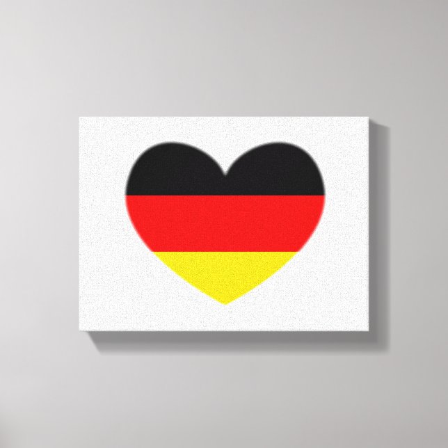 Tysklant Flagga Heart Canvastryck (Framsida)
