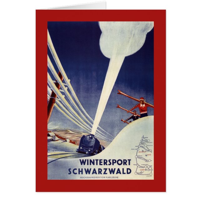 Tysklant - Hoppa in i skogen i Svarta havet Hälsningskort (Framsidan)