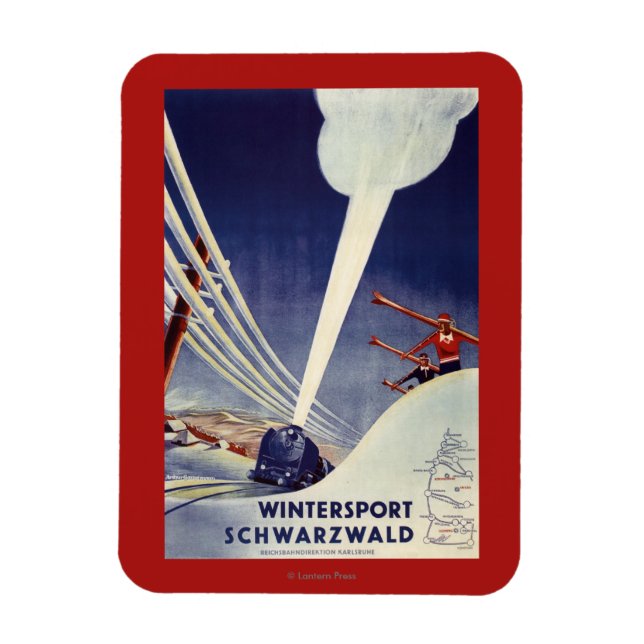 Tysklant - Hoppa in i skogen i Svarta havet Magnet (Vertikal)