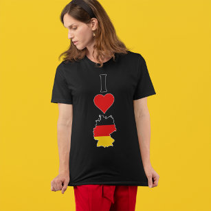 Tysklant Lodrät I Kärlek tyska Karta Kvinnors Flag T Shirt