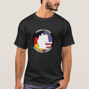 Tysklant militärt veteranbefäl med stolta servar a t shirt