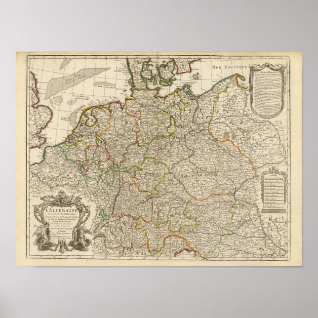 Tysklant, Österrike, Europa Poster (Framsidan)