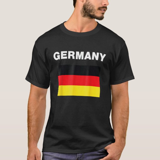 Tysklant tyskt Flagga T Shirt (Framsida)