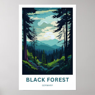 Tysklant utskrift av svart skog poster