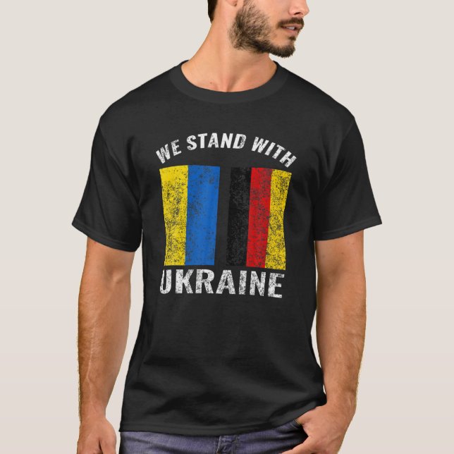 Tysklant - vi står med Ukraina T Shirt (Framsida)