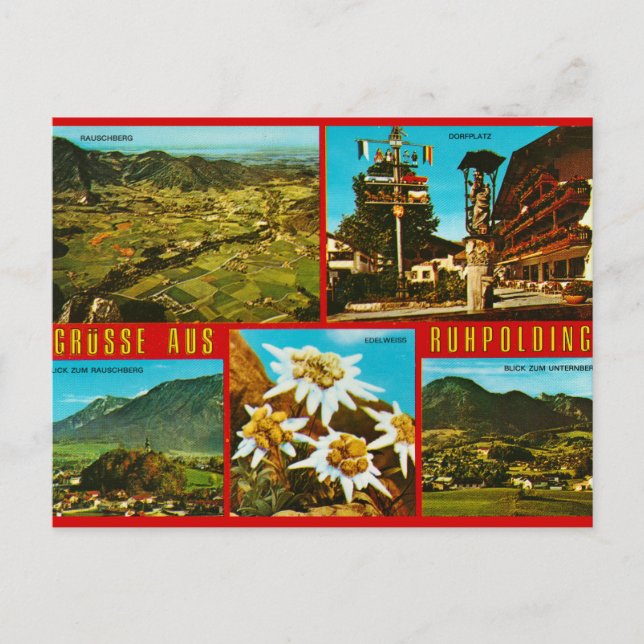 Tysklant vykort för vintage (Framsida)