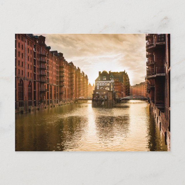 tysklant vykort i hamburg (Framsida)