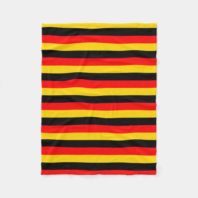 tysks flagga ränder landsymbol röd gul bla fleecefilt (Framsidan)