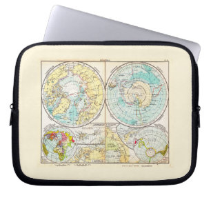 Tyskspråkig Polar Karta Laptop Sleeve
