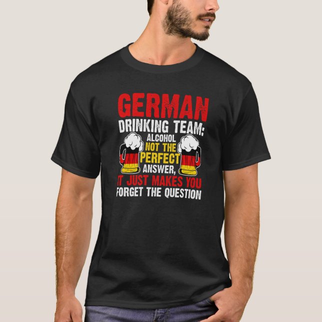 Tyskt alkoholteam Tysklant drickslag T Shirt (Framsida)