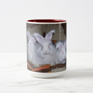 TYSKT ANGORAKANINKAFFE & KAKAOMUGG Två-Tonad MUGG