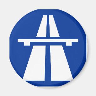 Tyskt autobahn-tecken magnet