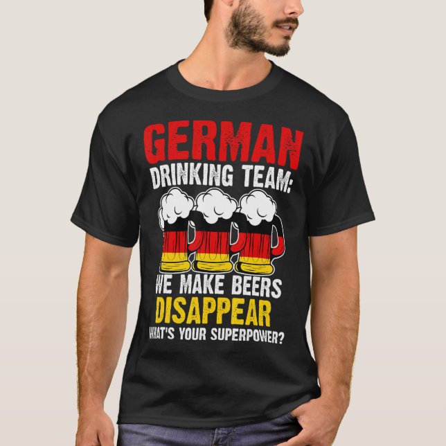 Tyskt drickteam gör Tysklant drickslag T Shirt (Framsida)