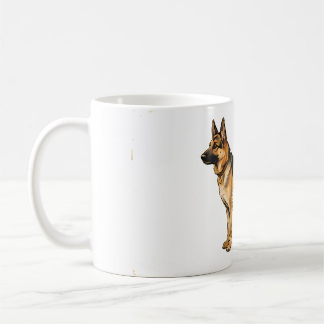 Tyskt fårhund dubbelsidig kastkudde kaffemugg (Vänster)