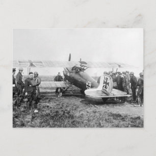 Tyskt flygplan för kämpe WW1, 1910s Vykort