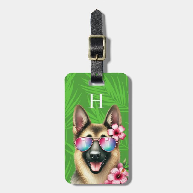 Tyskt herdehund bagagetiketter bagagebricka (Vertikal Framsida)