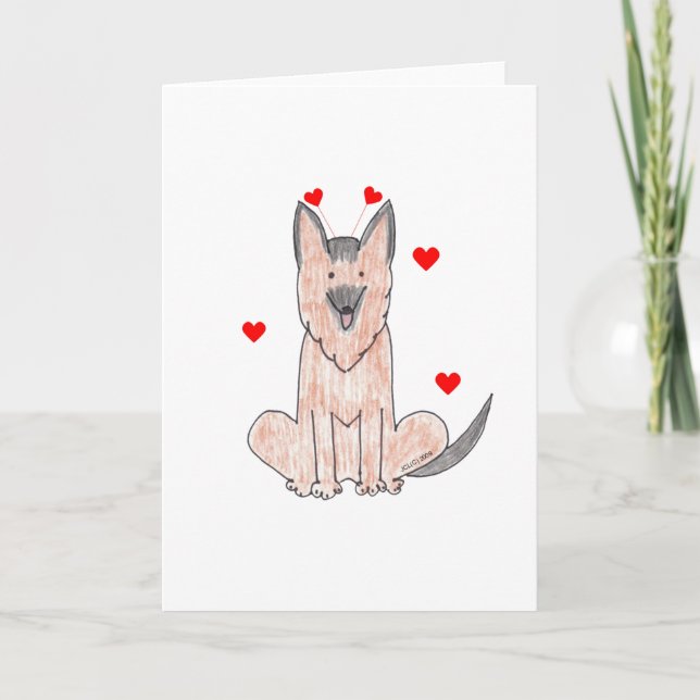 Tyskt herdevalentinöron helgkort (Framsida)